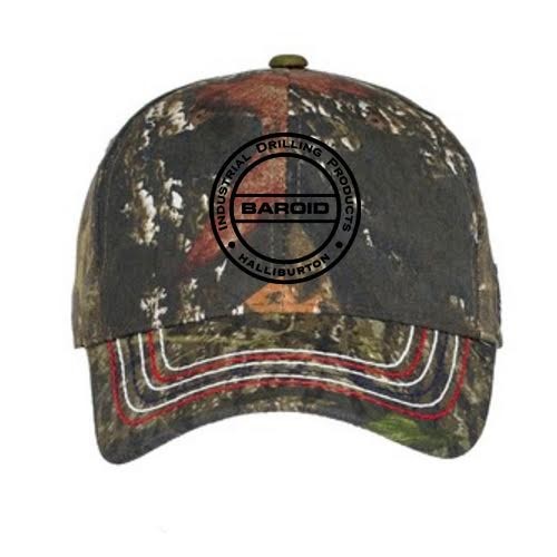 Americana Contrast Stitch Camouflage Cap - Black Logo