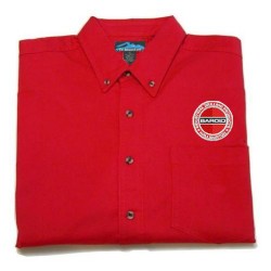 **CLOSEOUT** Tri-Mountain Men's Director S/S Twill in Red